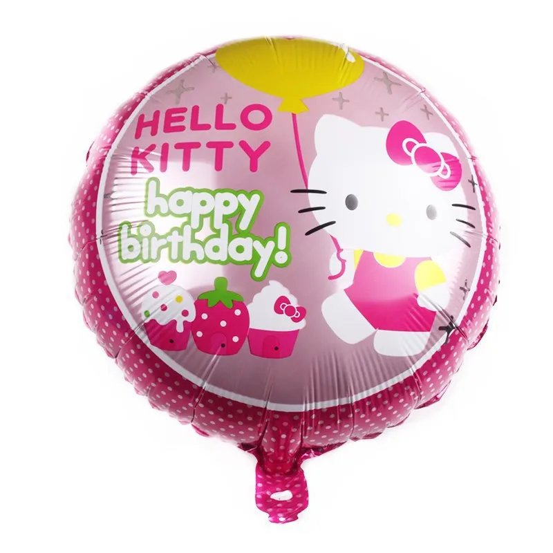 Palloncino Hello Kitty da 18 pollici Kawaii Anime Figure Sanrio Balloon Kids Happy Birthday Party Decoration Cute Cartoon Balloon Supply