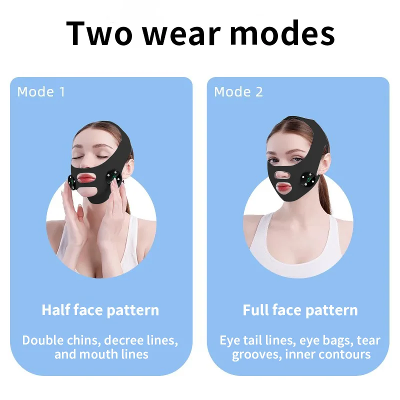 New Facial Massager V-Shape Face Belt Facial Lifting Chin Microcurrent Beauty Skincare