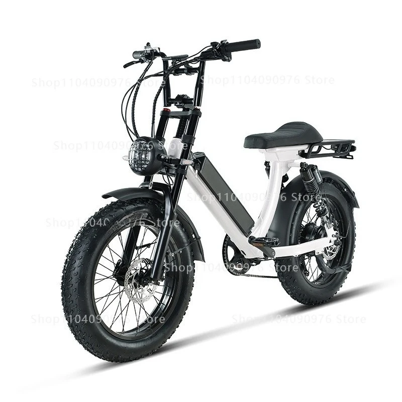 

Aluminum alloy double disc brake lithium battery bicycle front and rear double shock absorber bicycle moped mountain bike