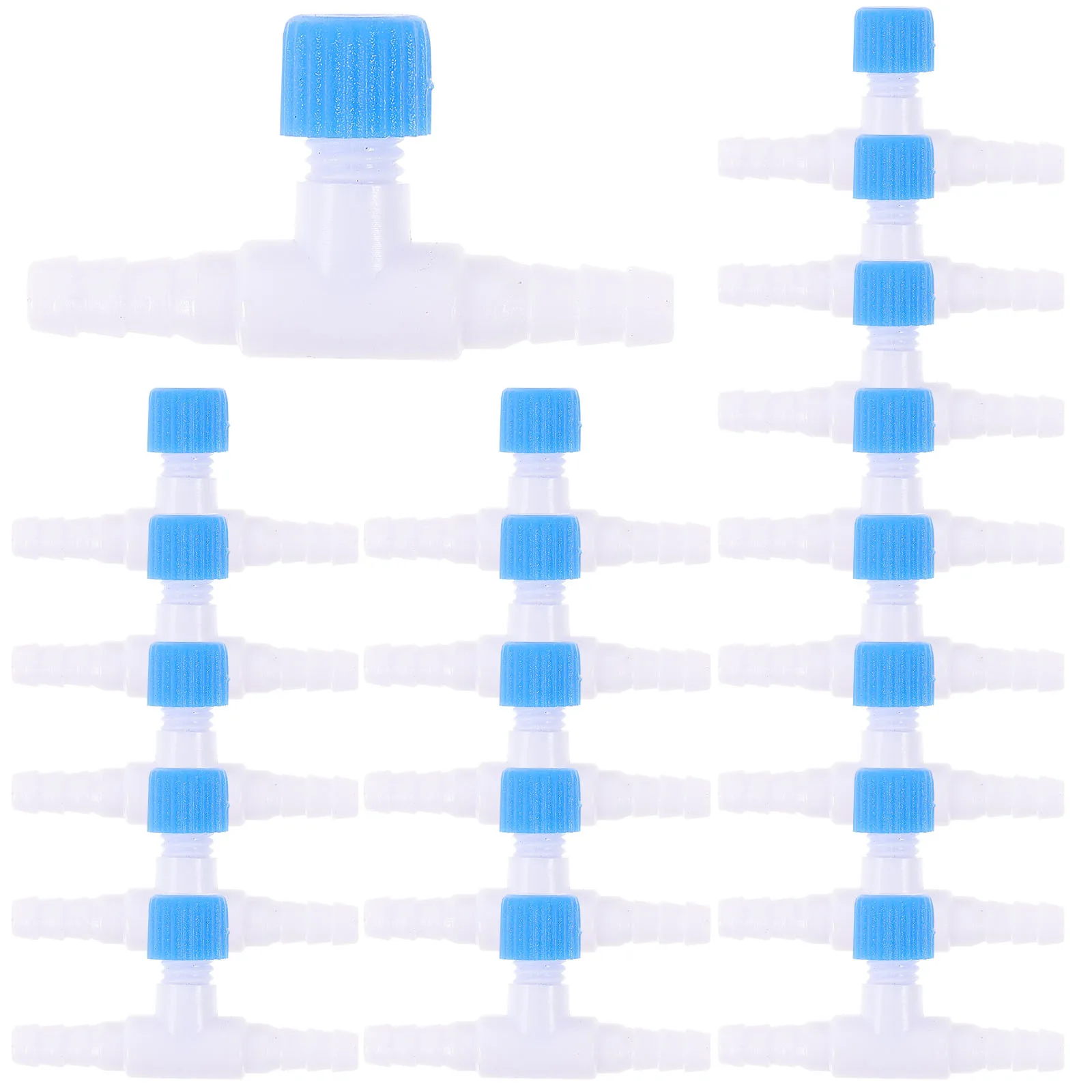 

30pcs T-Shaped Aquarium Valves Wear-Resistant Control Valve For Fish Tank Airflow Regulator Compact Small Replacement