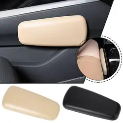 Car Armrest Pad Car Door Heightening Pad Central Armrest Box Pad Leg Support Protective Mat Pu Leather Soft Relax Cushion