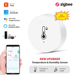 Tuya ZigBee sensore di temperatura e umidità in tempo reale funziona con Alexa Google Home Smart Home Smart Life/Tuya Smart App Control