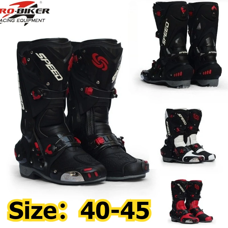 

RidingTribe Motorcycle Riding Boots Protective Riding Shoes Off-road Racing Anti-Fall Function Motorcycle Waterproof Boots B1003