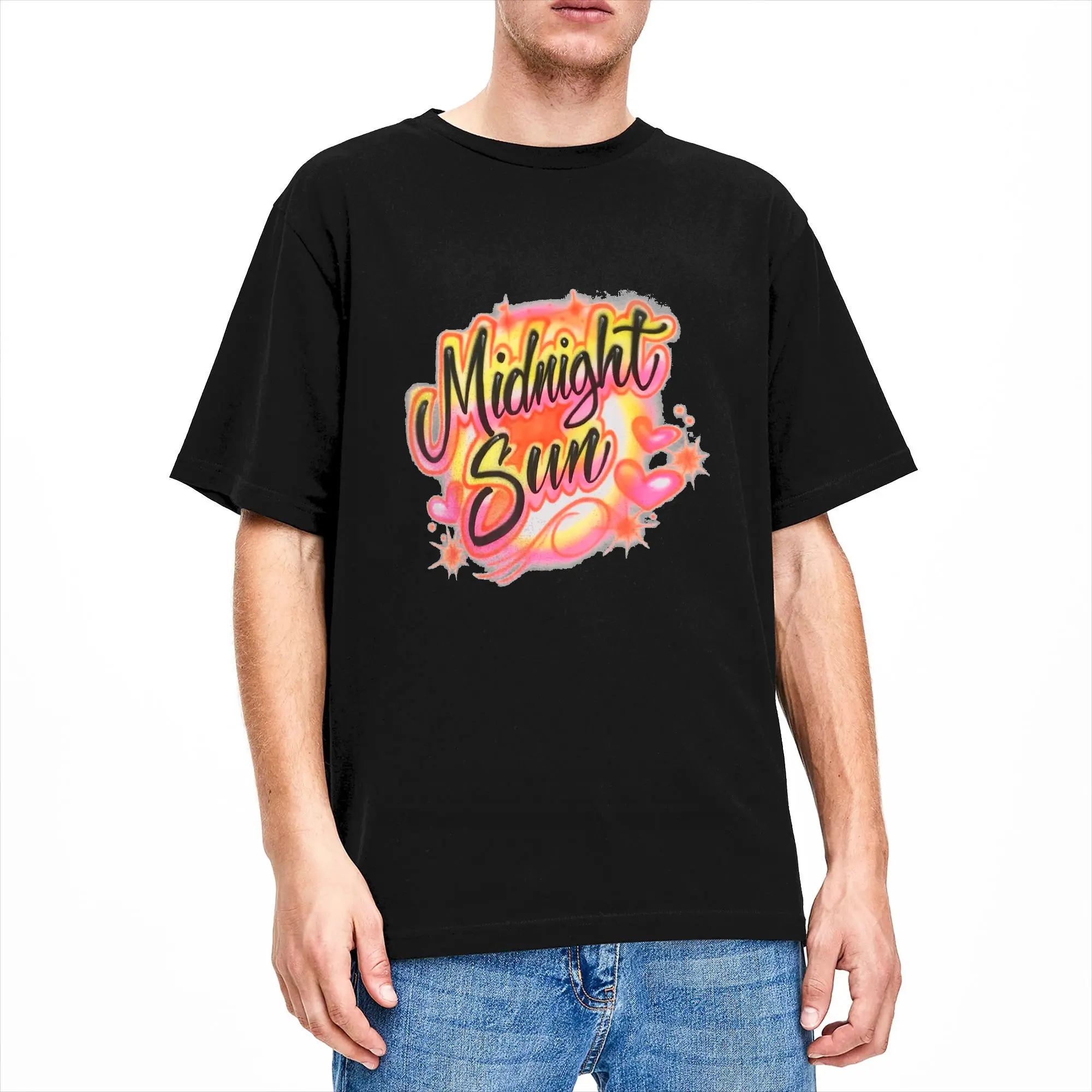 Men Women's T-Shirt Vintage Retro Midnight Sun Dolphin Graphic T Shirts Novelty  Summer Tee Shirt Awesome Cotton Clothes Gift