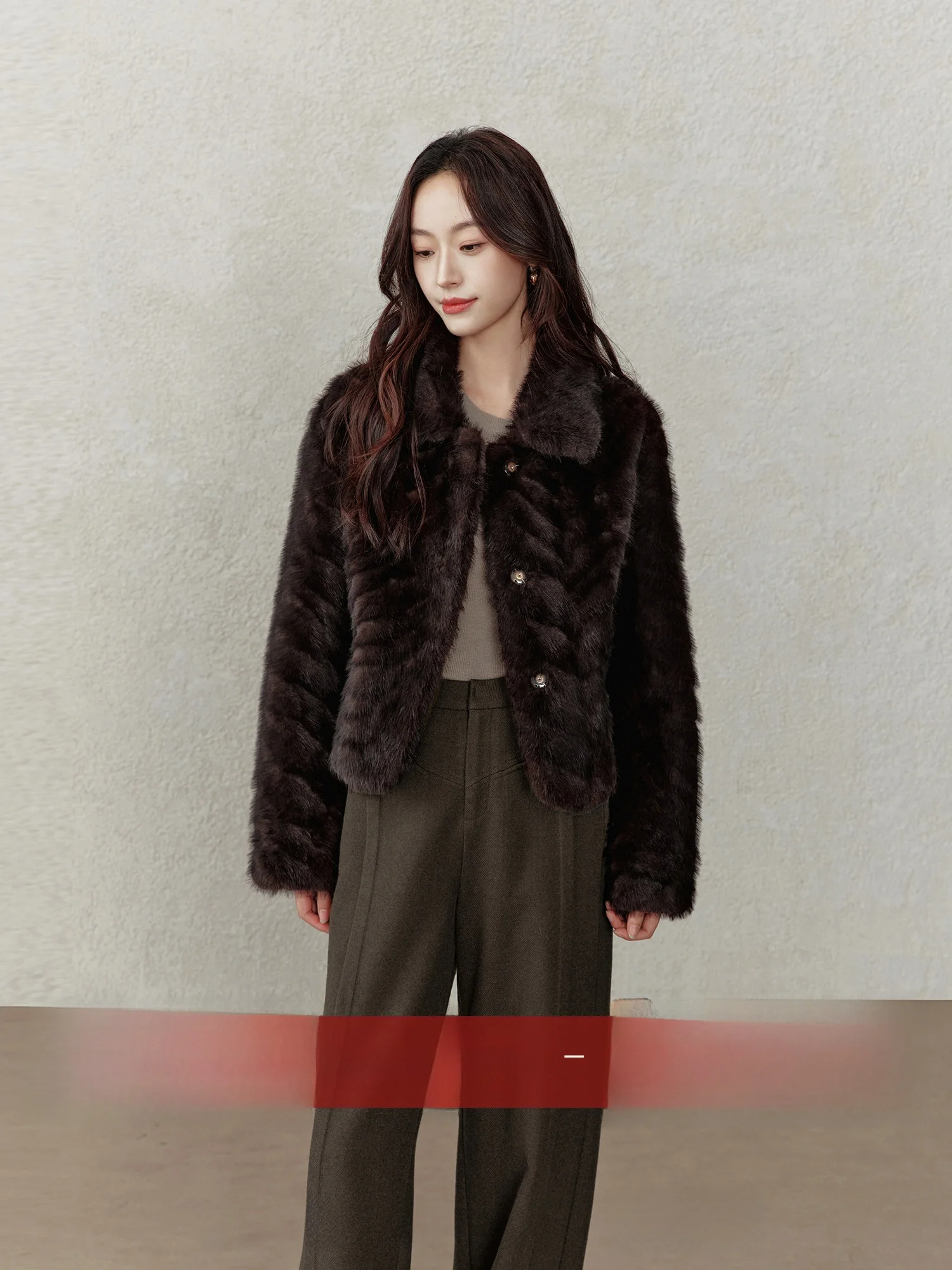 

Ретро-пальто из меха норки с золотистым отливом, американский стиль, женская зимняя верхняя одежда, темный цвет, плюшевая женская куртка