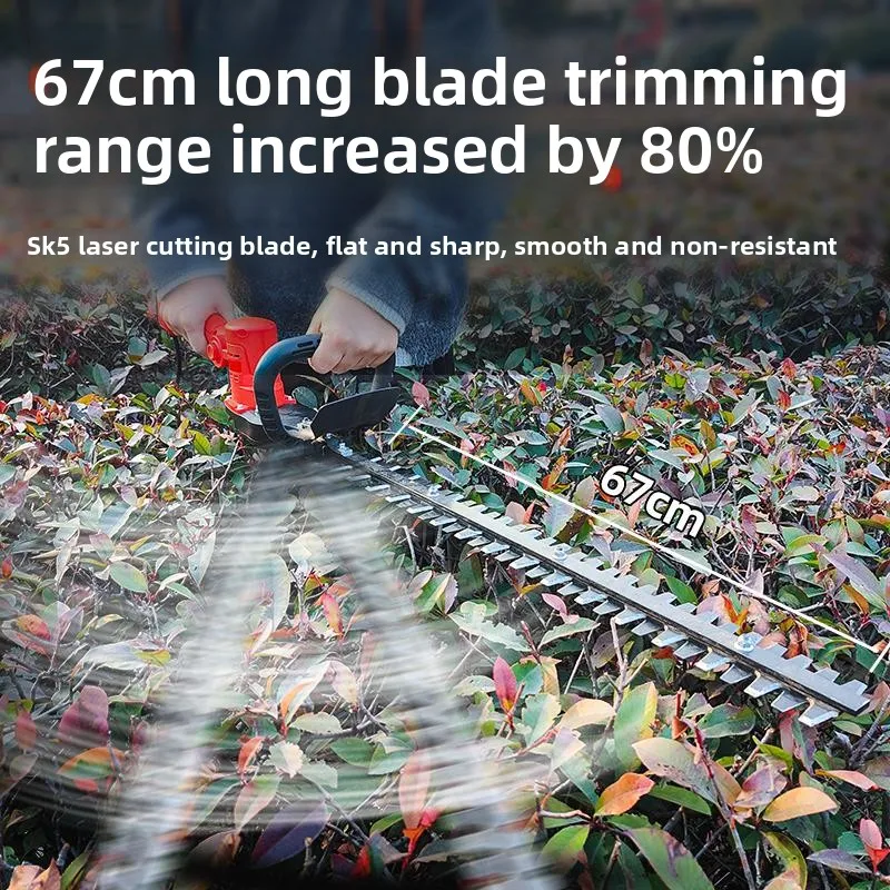 Electric Garden Tools Small Trimmer Lithium Battery High Power Rechargeable Hedge Trimmer