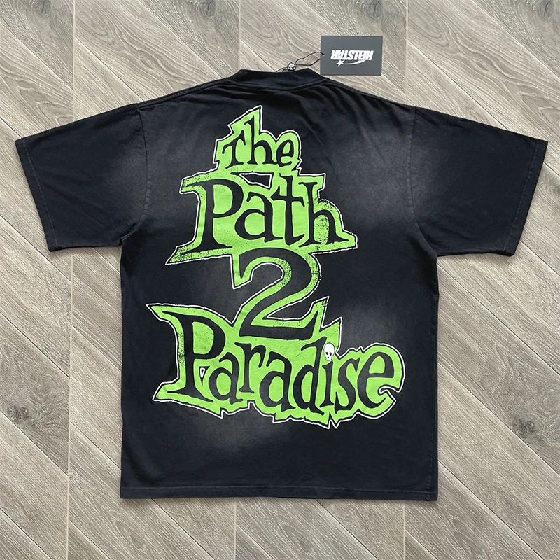 Hellstar Studios the Path to Paradise Short Sleeve T-Shirt Cotton Youth Casual round Neck Printed Summer Breathable Tee view 2