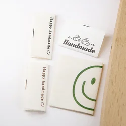 Handmade bag decorative fabric label, pure cotton matte band, auxiliary materials, sewing DIY folding label