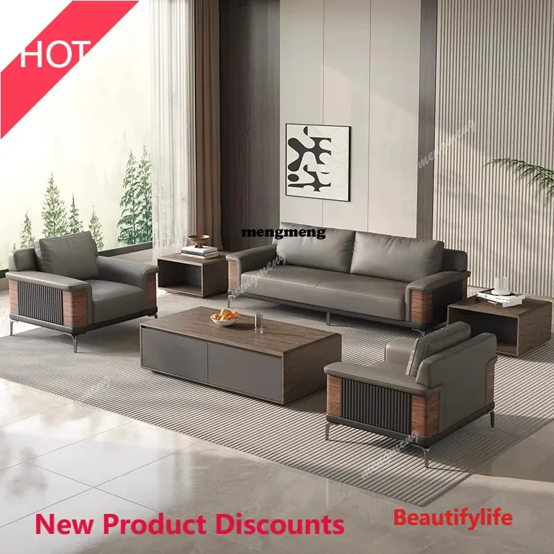 

03A Italian Popular Office Sofas Coffee Pu Leather President Office Sofas Business Meeting Office Furniture Gado Mai Matasai