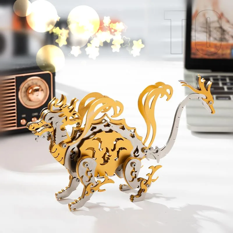 MOKR 3D Metal Puzzle Xuan Wu Gift And Toys For Kids Children's Toys Brain Teaser Puzzles For Adults Learning Education DIY Model