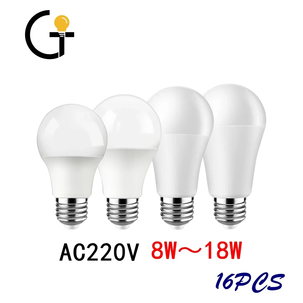 

16PC Led bulb Lamp AC 220V-240V A60 Power 8W-18W B22 E27 bombilla lampara led bulb lighting for living room for Home