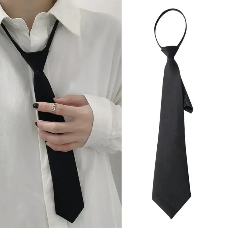 Corbatas Unisex Retro de Seda, Corbata Estrecha y Lisa, Corbata de Lazo para Mujer, Estilo Coreano, Simple, Elegante, Combinable con Todo, Corbata Moderna para Estudiantes