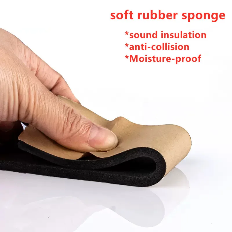 Selbstklebender Gummi-Schwamm-Dichtungsstreifen, Breite 10–30 mm, Dicke 2–20 mm, einseitig klebende Anti-Kollisions-Dichtung aus schwarzem EVA-Schaum – Detail 6