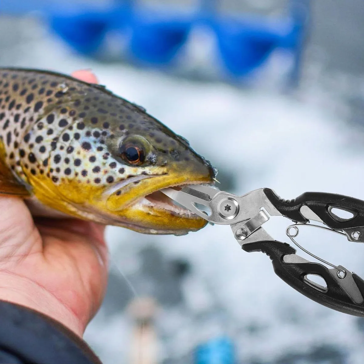 Рыболовные плоскогубцы, многофункциональное приспособление для снятия крючков, рыболовные снасти с разделенными кольцами, аксессуары, резак для лески из нержавеющей стали