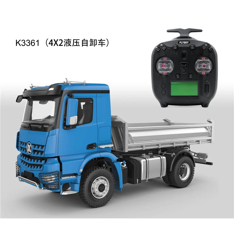 Kabolite K3362 4X4 1/14 RC Hydraulic Dumper Truck CNC Bucket Metal Chassis for 3348 Red Deceleration Axles Servo Toys