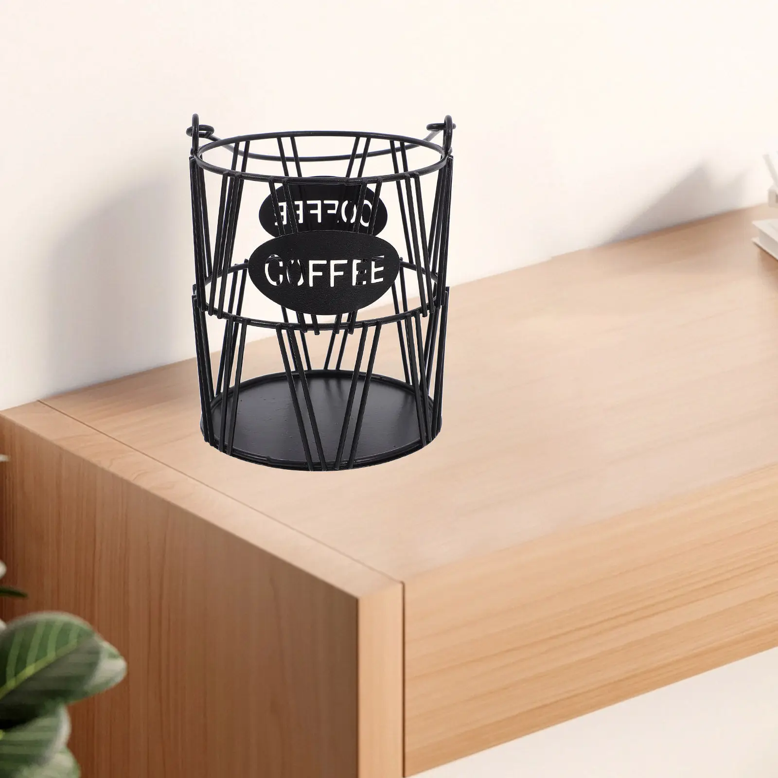 Large Capacity Coffee Organizer Iron Storage Basket Coffee Pod Holder Tea Bag Snacks Storage Home Desktop
