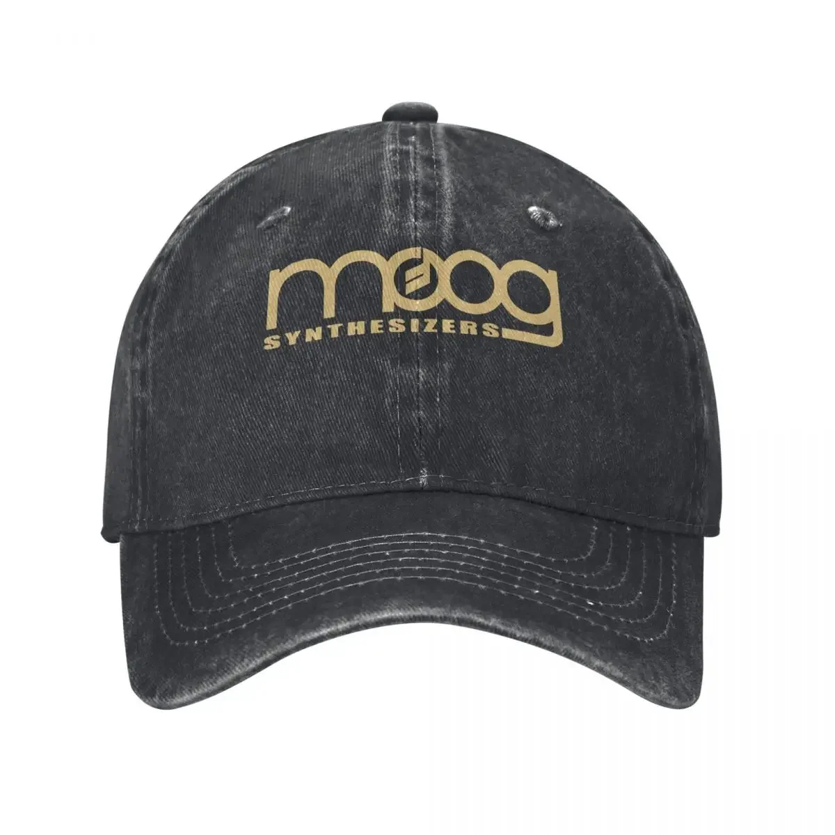 Moog Synthesizer Sombrero de mezclilla con estampado negro Gorra ligera Gorra de béisbol femenina para hombres