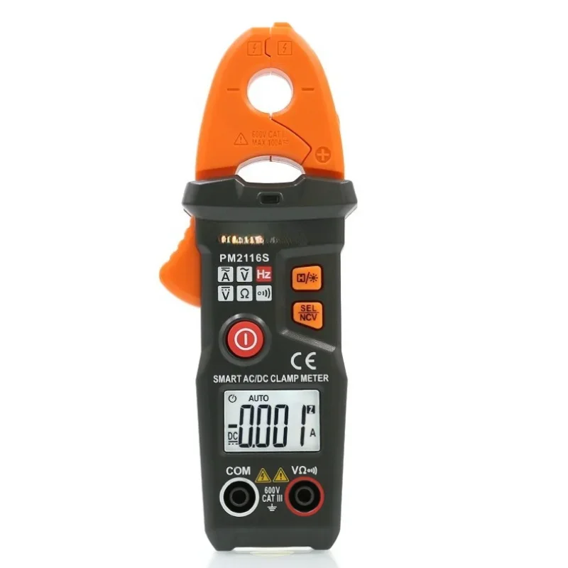 

PM2116S High Precision Digital Clamp Multimeter Ammeter Automatic Intelligent AC/DC Clamp Meter