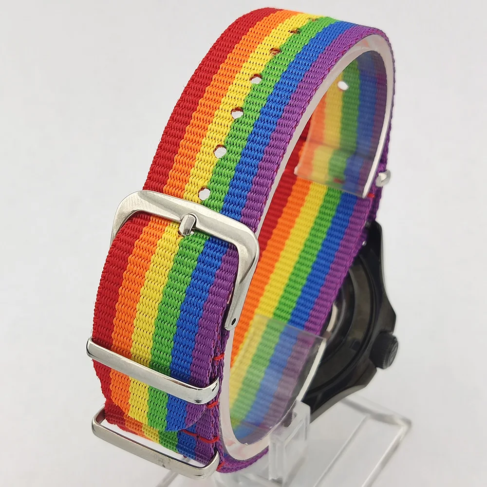 Orologio meccanico automatico da uomo di lusso da 44 mm con marchio orologio con movimento NH35 Orologio meccanico arcobaleno con superficie impermeabile in zaffiro