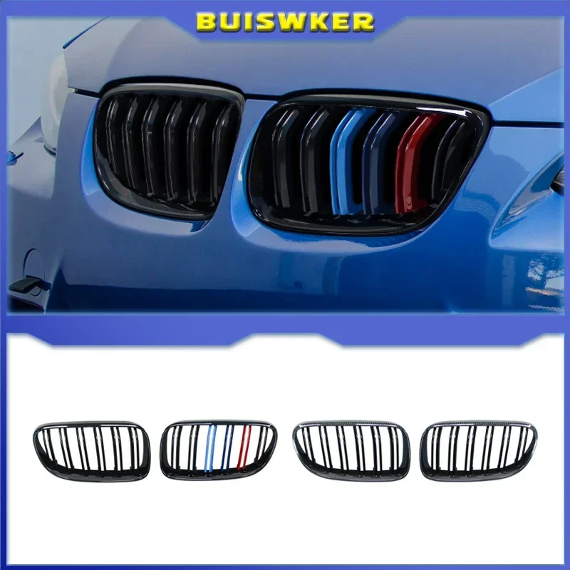 

Для BMW 3-Series E92 E93 M3 Coupe LCI 2010-2013 2 шт. Автомобильный стиль черная передняя решетка для почек с двойной планкой
