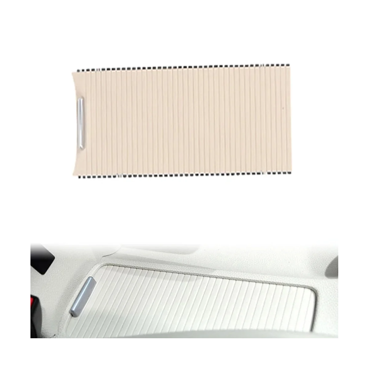 5KD862531 Car Center Console Cups Holder Curtain for Golf MK5 MK6 Jetta EOS Scirocco Slide Roller Blind Beige 1K0862531