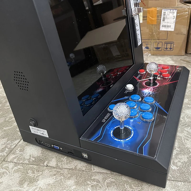 10000 in 1 DX Plush Arcade Machine Coin Operator Portable Joystick Led Lights Push Button Cabinet Bartop