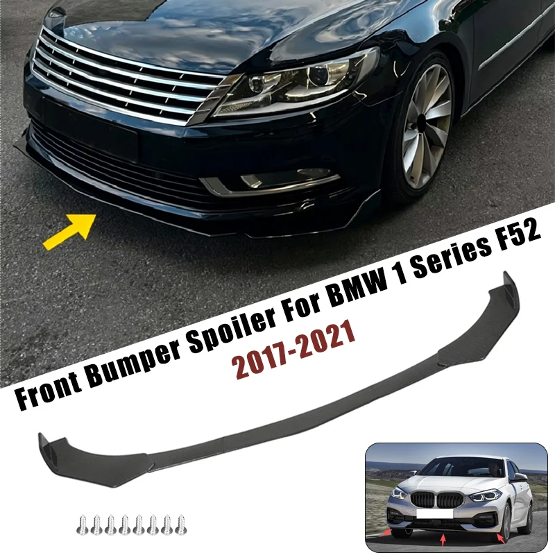 Sport Front Bumper Splitter Spoiler Lip For BMW 1 Series F52 2017-2021 5Pcs Adjustable Sectional Car Exterior Tuning Body Kit