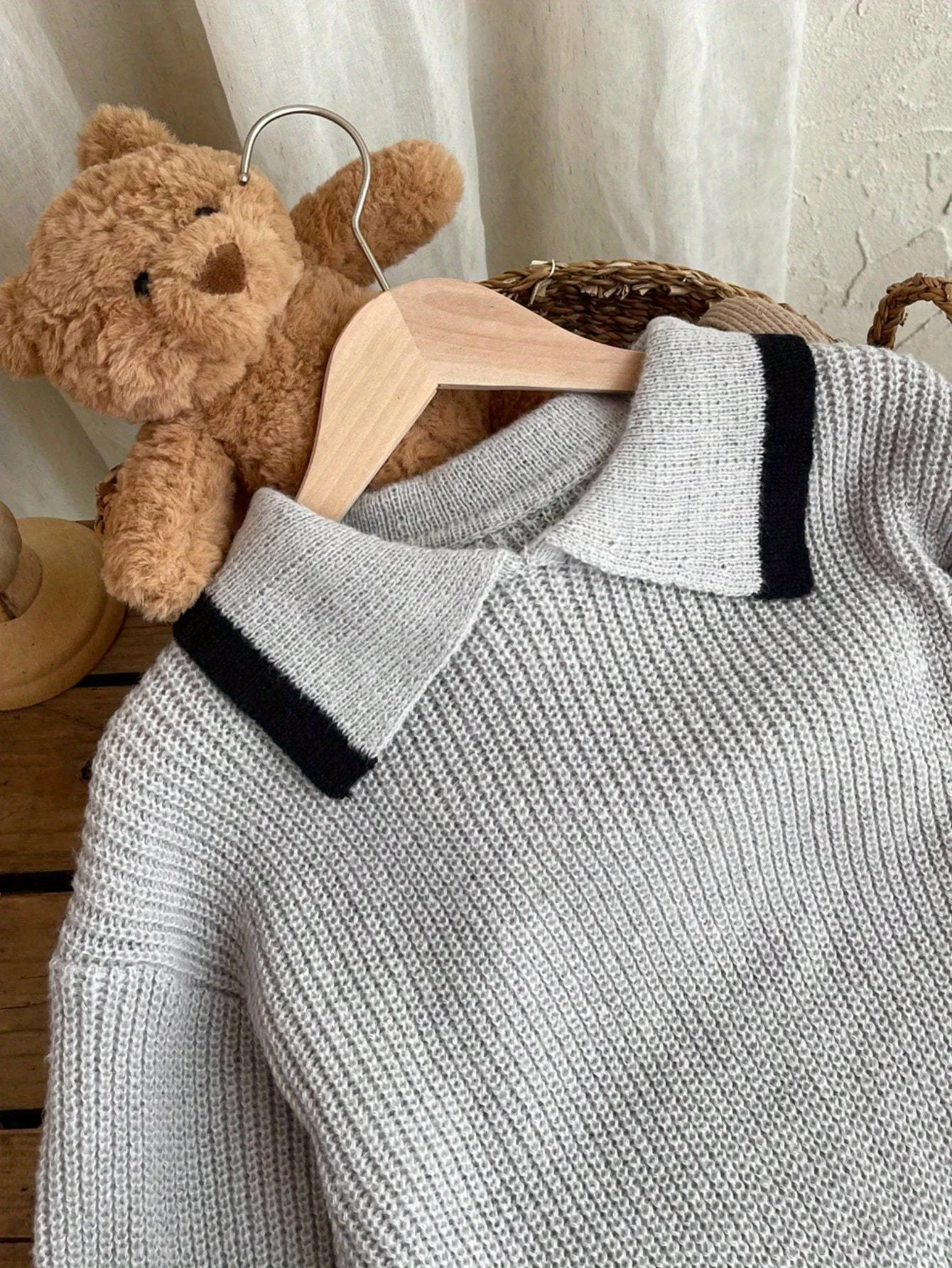 سترة كاجوال فضفاضة بأكمام طويلة وياقة مقلوبة من Tween Girls، للخريف/الشتاء #5