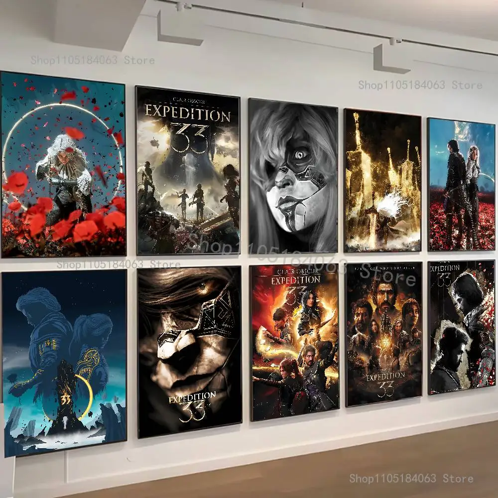 C-Clair O-Obscur E-Expedition 33 постер водостойкая HD настенная художественная наклейка самоклеящаяся эстетическая наклейка для домашнего жизни
