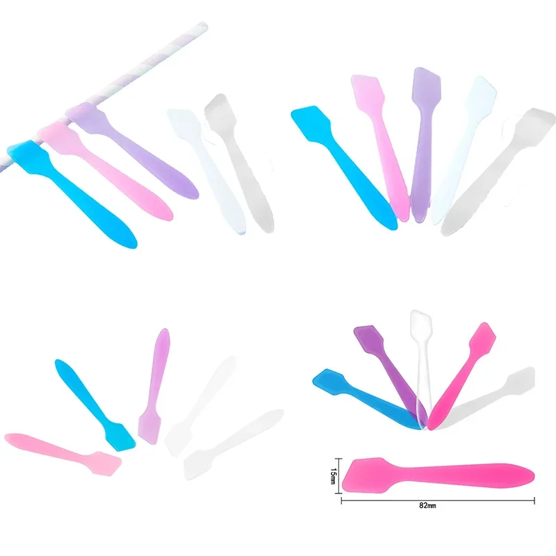 10pcs mini Makeup Spatulas Cosmetic Reusable Creams Frosted Spatulas Scoops for Mixing and Sampling Cosmetic Tools Dispensers