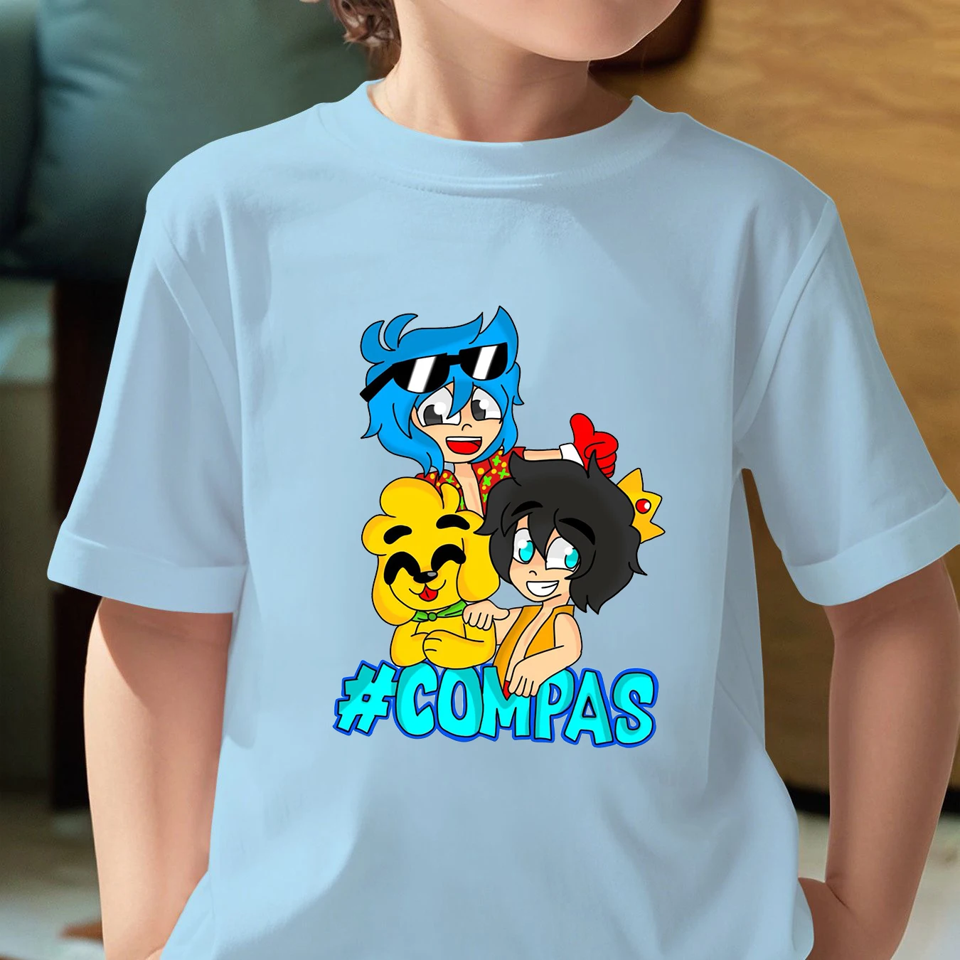 Compadretes Mikecrack, camiseta de dibujos animados para niños y niñas, camisetas informales de moda de manga corta con cuello redondo de verano, ropa para niños