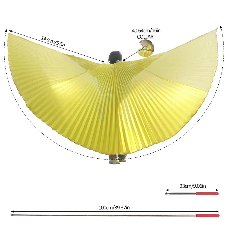 Asas de dança do ventre roupas egípcias orientais adultos crianças mulheres ouro, acessórios de dança do ventre asas isis vara