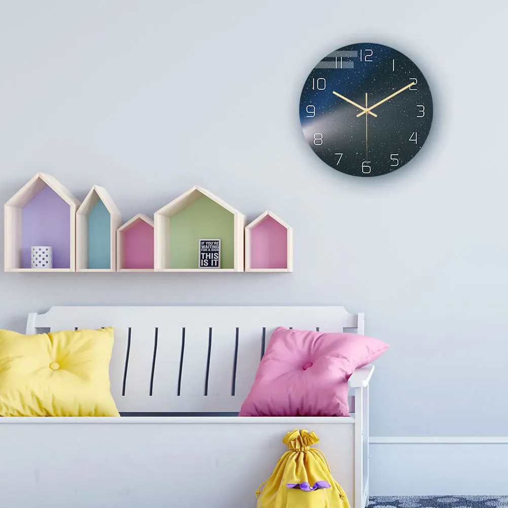 

1pc Modern Wall Clock Pattern Acrylic Material Quiet Movement without for Living Room Decor