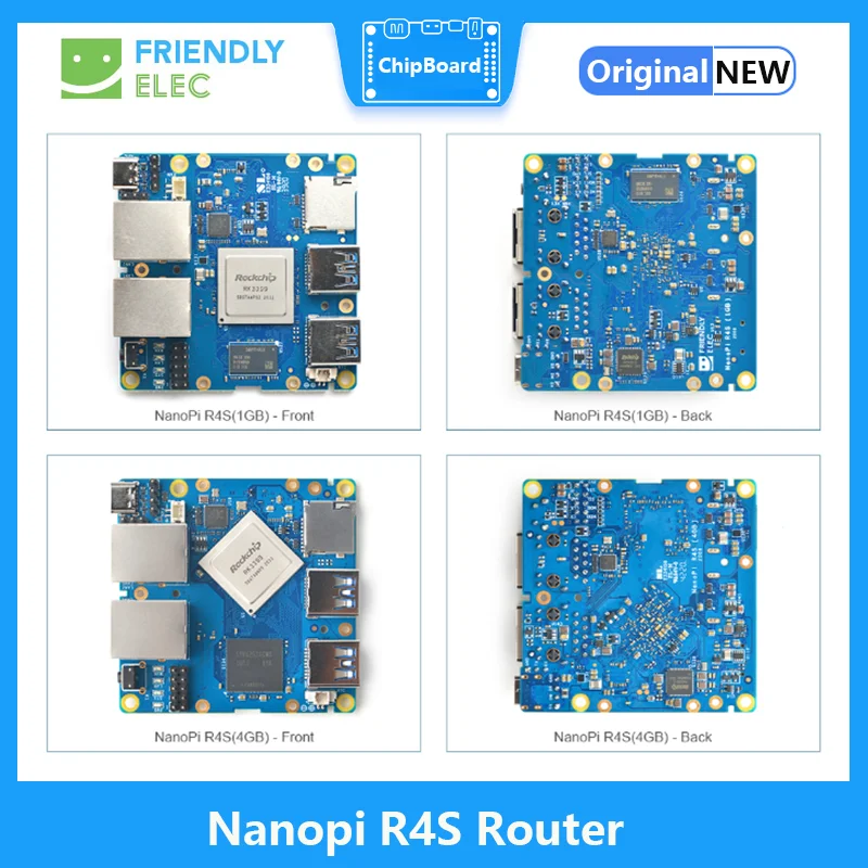 Mini routeur de voyage portable, Ports Ethernet Touristo-Gbps, LPDDR4, Basé sur RK3399 Soc pour IOT, Nanopi R4S, Chia LyElec OpenWRT