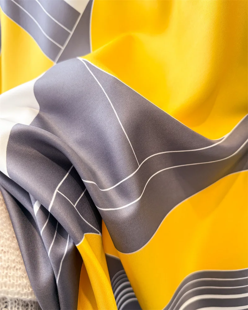 90*90cm Sommer Dünner Baumwoll-Quadratschal Damen Seidenschals Bandanas Luxus Strandtuch Wickeltücher Blumenbedruckter Hijab Halstuch – Detail 11