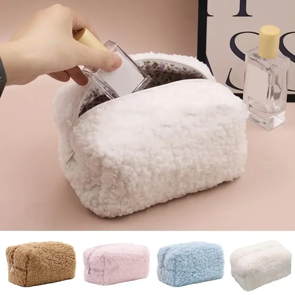 

Makeup Bags for Women Soft Travel Cosmetic Bag Organizer Case Young Lady Girls Make Up Case Necessaries 1 Pc Solid Handbags