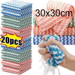 Microfiber Cleaning Cloth Soft Colorful Dishcloths Super Absorbent Scouring Kitchen Washing Dish Rags Household Wipe Towels
