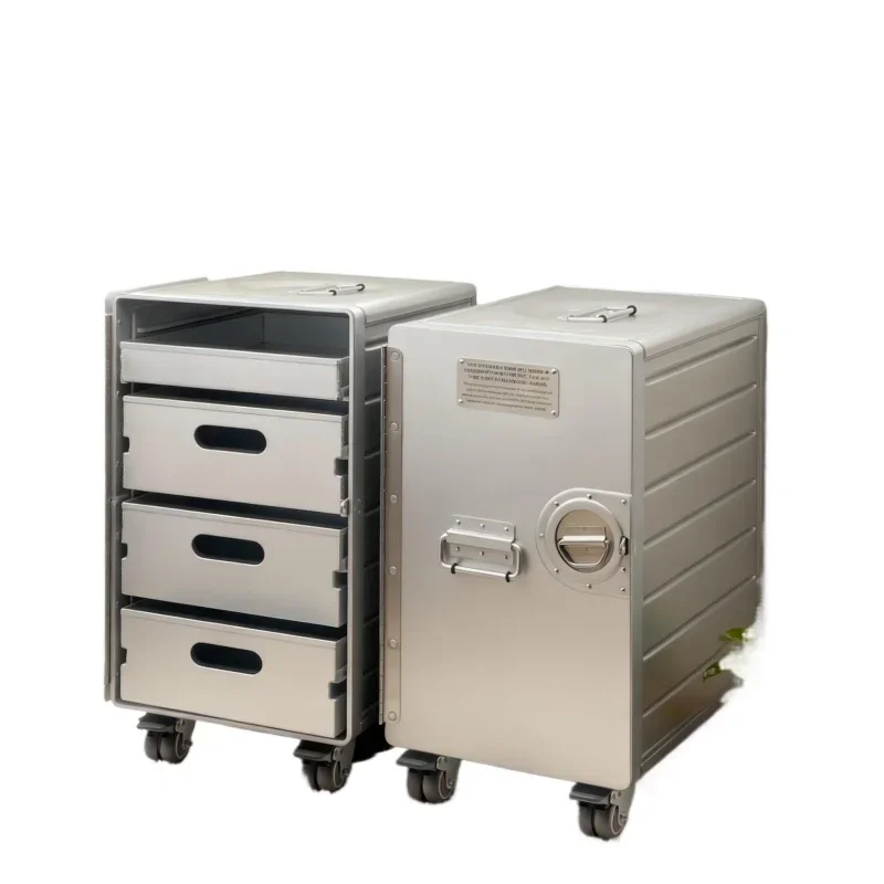 Lockable Metal Storage Airplane Aviation Lunch Box Household Organizer File Cabinet Removable