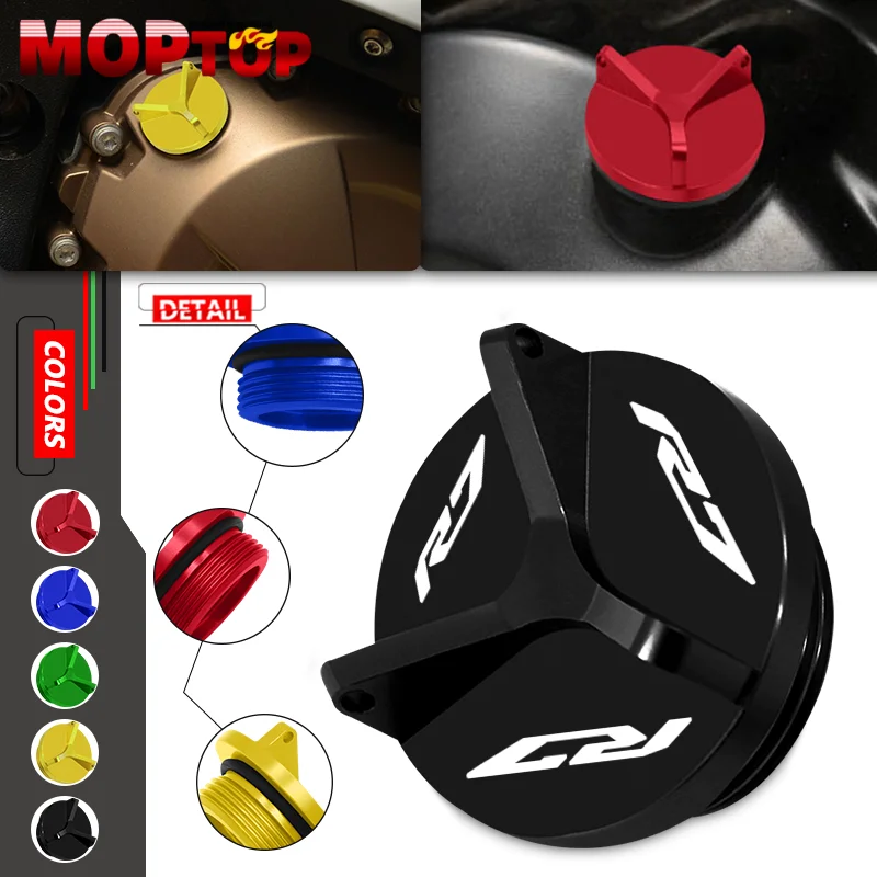 New Sales r7 r9 Motorcycle Oil Filler Cup Cover Screws For YZF-R7 YZF-R9 CNC Aluminum Engine Plug Cap Accessories YZF R7 R9