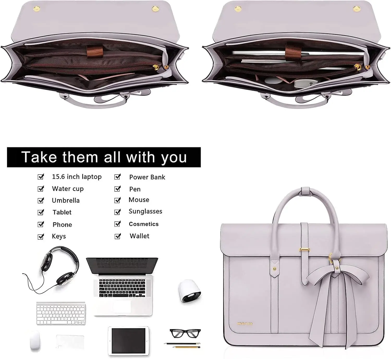 Latest Tote Bag 13.3 14 15 16 inch PU Leather Women\'s Handbag Casual College School Bag Office Laptop Shoulder Bags Backpack