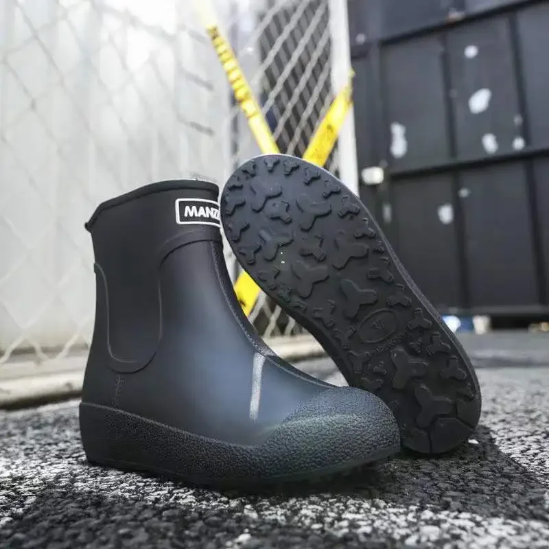 Fashion Outdoor Men\'s Rain Boots Unisex Rain Shoes Male 2024 New Slip on Waterproof Working Shoes Fishing Boots Women Rain Boots