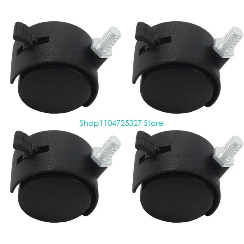 D8KF 4pcs Quiet Casters with High Load Capacity Quiet Rolling Universal Mounting for Home & Office Use