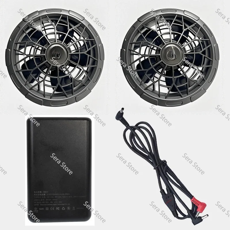 26V Cooling Vest Fan, High Airflow with 5-Speed Control, for Welder Construction Work