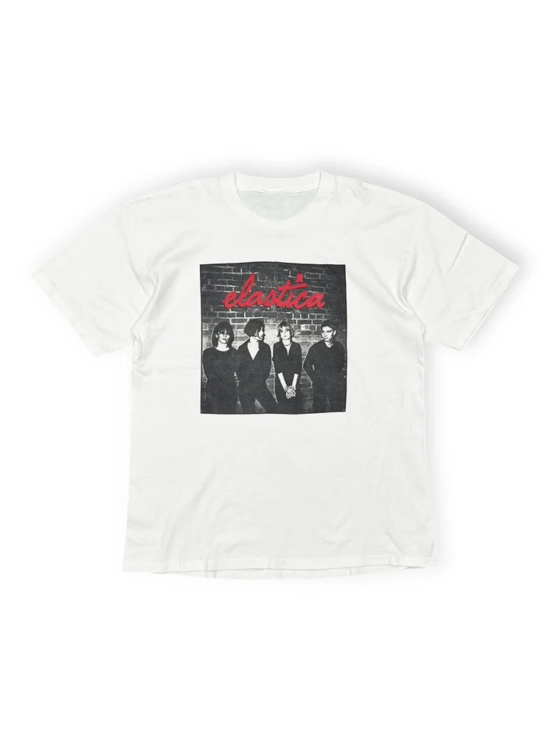 

Футболка Elastica Band Briti Sle High Street Vintage свободного кроя с коротким рукавом, хлопковая, дышащая, впитывающая пот, удобная