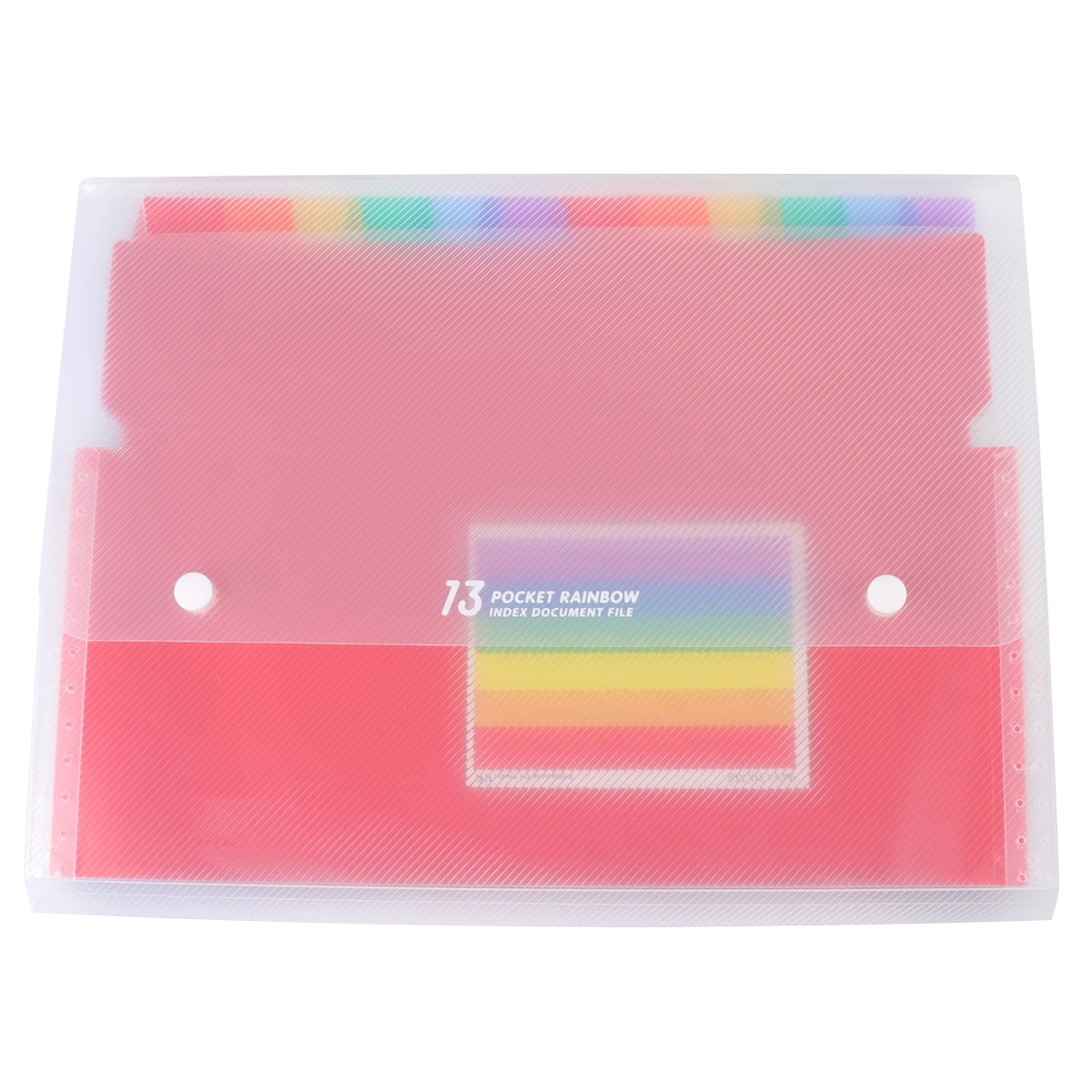 

Plastic File Folder 13 Pockets Multilayer Document Organizer Portable Students Accessories Bright Color