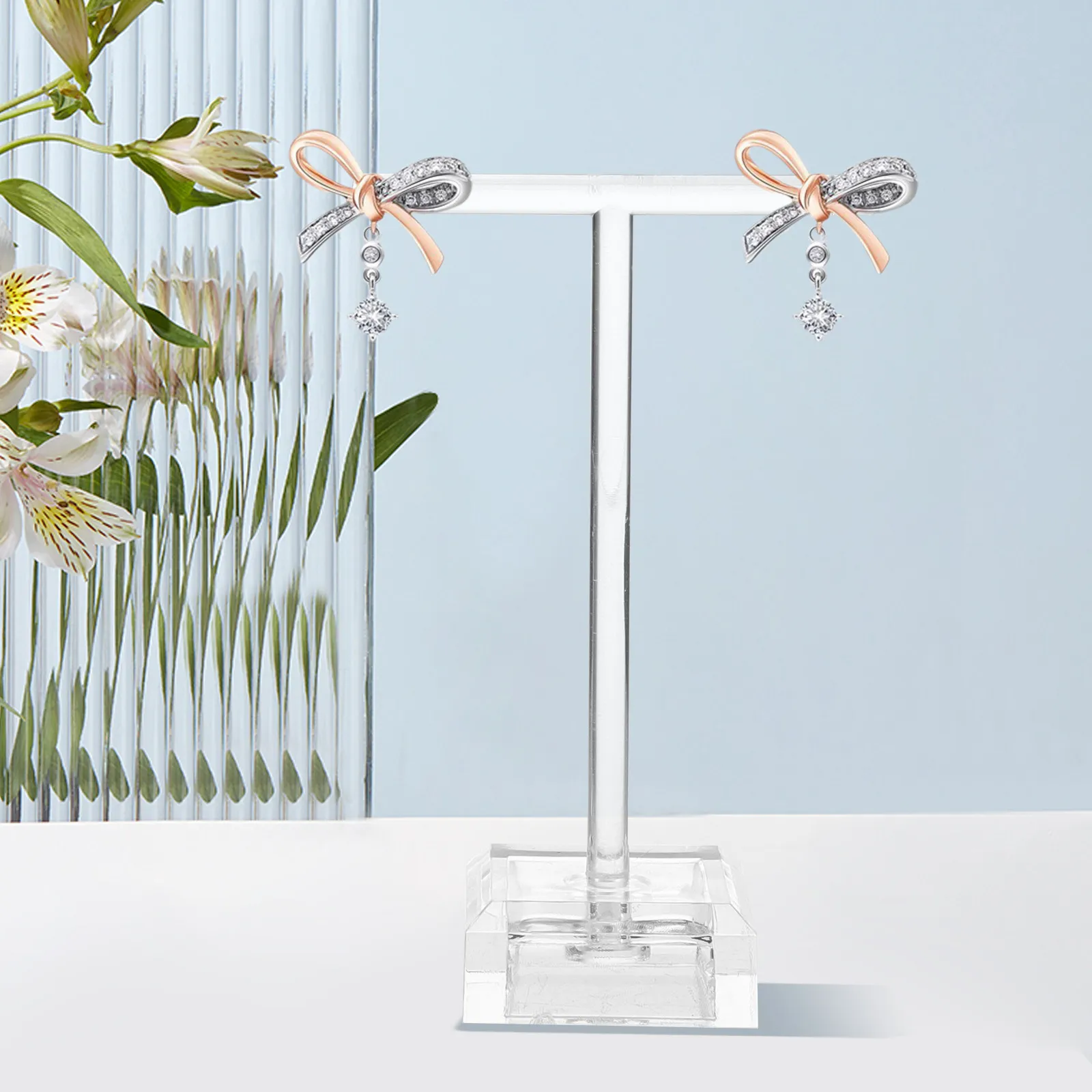 

6Pcs Acrylic Earring Display Holder Exquisite Lightweight Organizer for Earrings Necklaces Bracelets Rings Retail Display