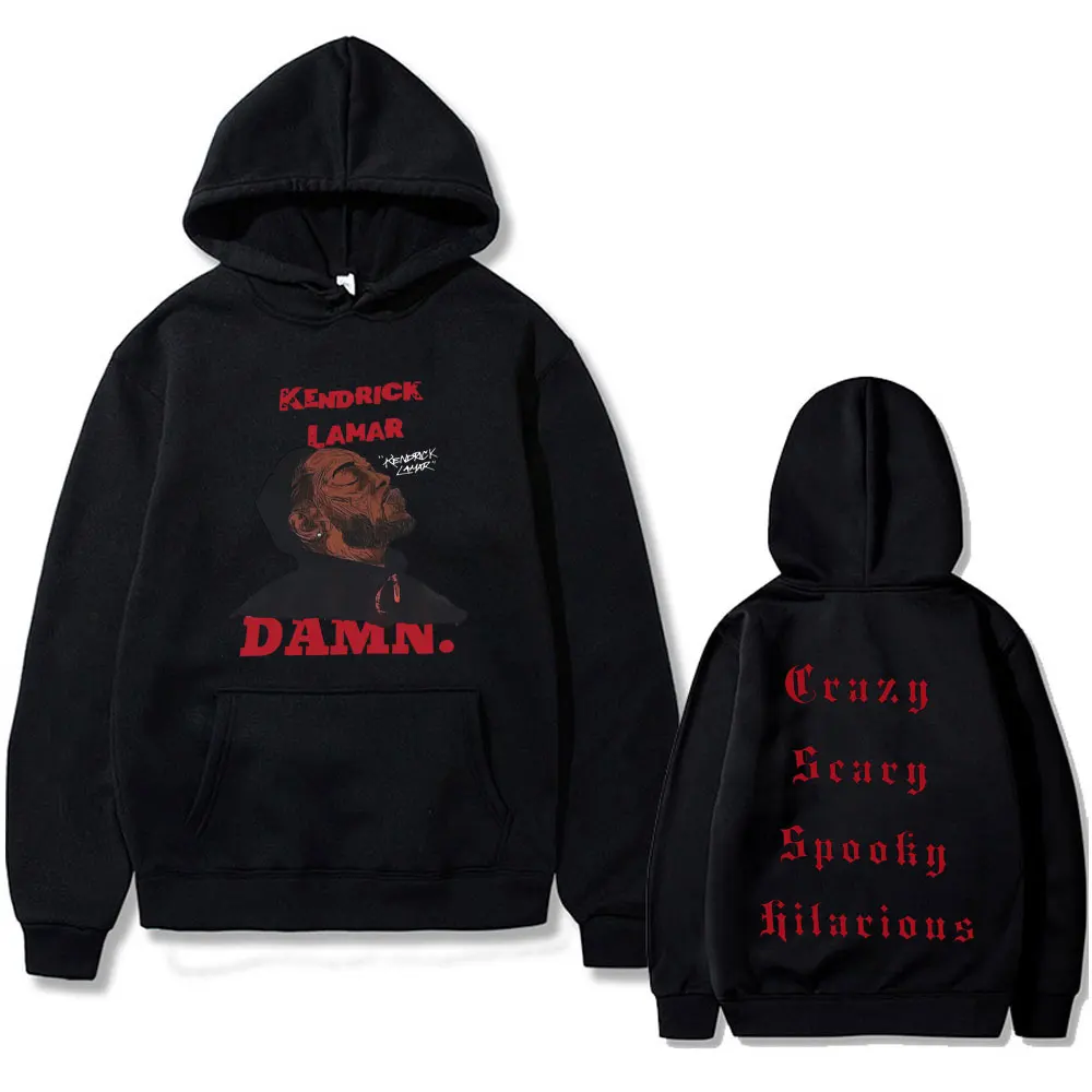 

Limited Rapper Kendrick Lamar DAMN Hoodie Men Women Hip Hop Fashion Oversized Pullover Hoodies Male Vintage Fleece Sweatshirt