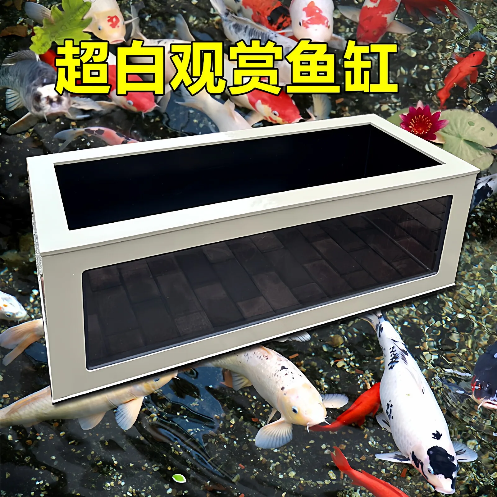

Thickened ornamental pond ultra-white glass glass fish tank goldfish Lanshou arowana light body koi box seawater
