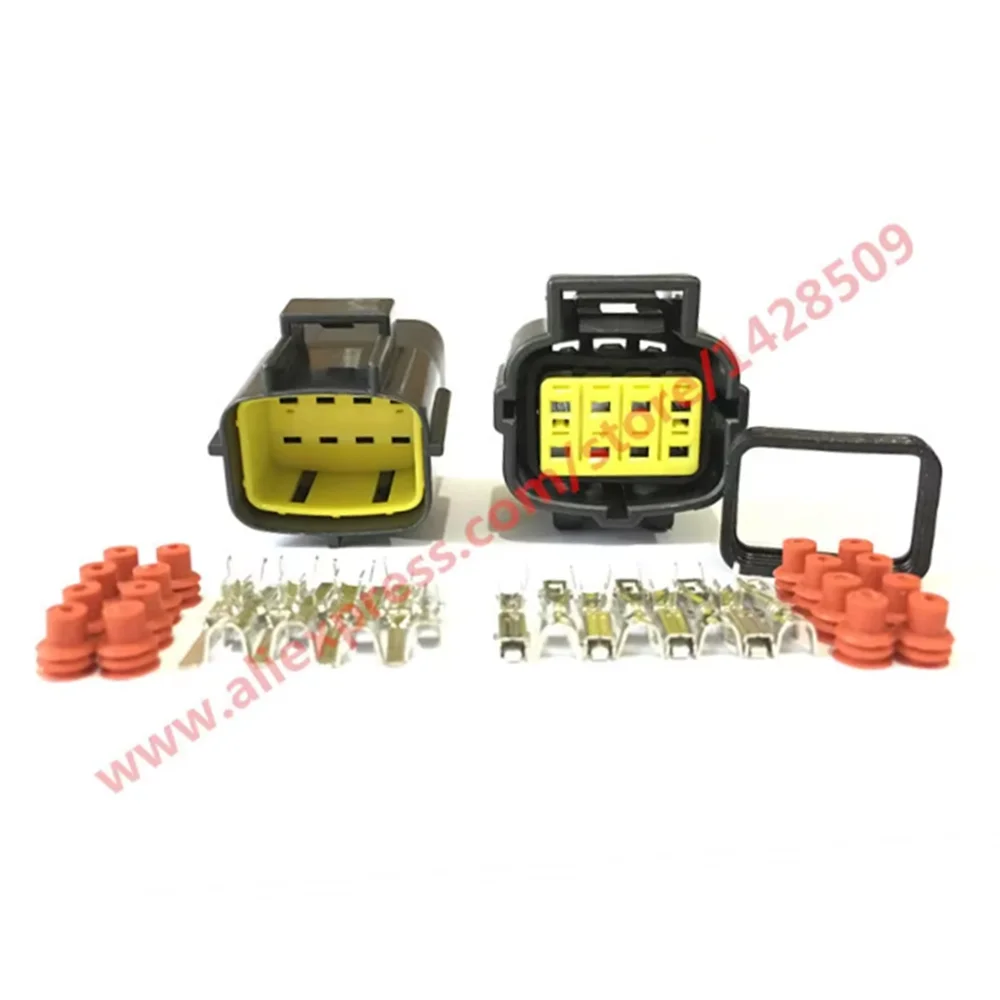 1 Set 8 Pin 174984-2 174982-2 Female And Male Waterproof Wire Connector Plug Car Auto Sealed Car Truck Denso Connectors