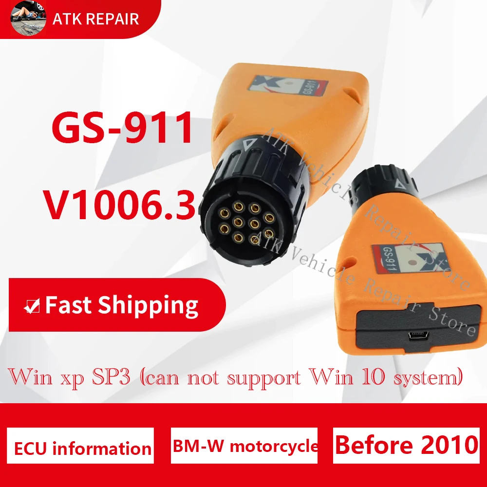 

New GS-911 V1006.3 Diagnostic Tool support Before 2010 For BM-W Motorcycles Emergency Scanner GS911 Professional Engine Analyzer